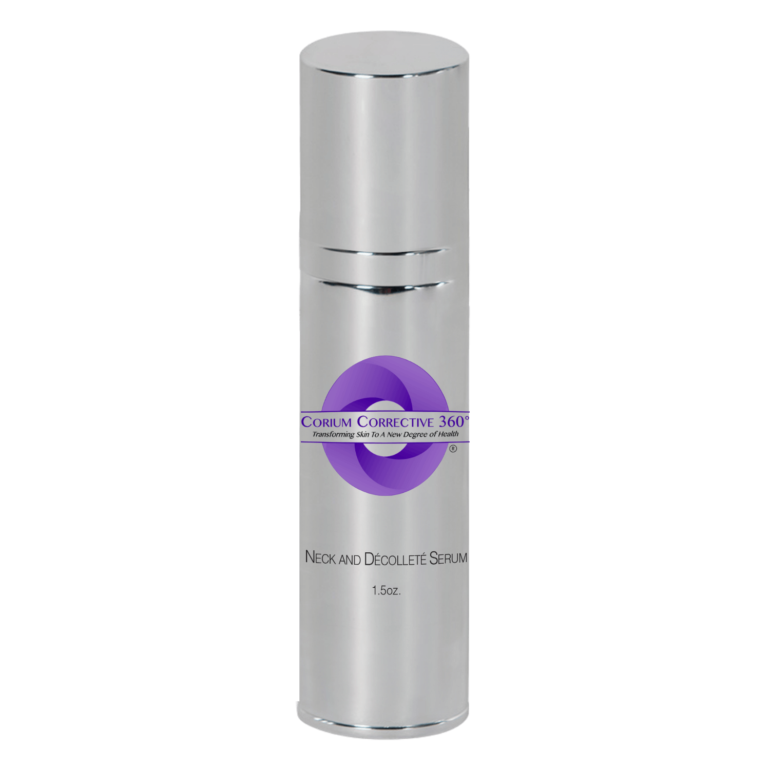 Corium Corrective 360° Neck & Décolleté Serum firming and brightening treatment serum bottle.