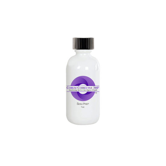 Corium Corrective 360° Skin Prep professional pre-treatment cleansing and degreasing solution bottle.